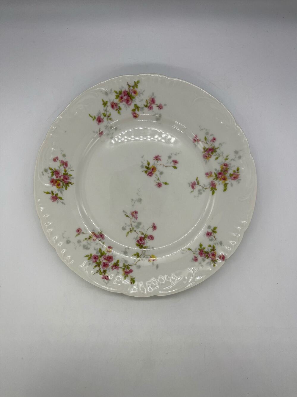 Theodore Haviland Limoges France Schleiger Rose Blossom Embossed Salad Plate
